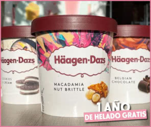 Sorteo Häagen Dazs 3 Premios 12 Meses Helado