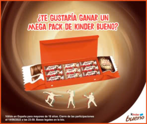 Sorteo Kinder Bueno 10 Packs Baila