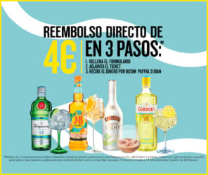 Reembolso Diageo Bebidas 4 Euros
