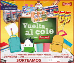 Sorteo Leche Pascual 70 Euros Diarios