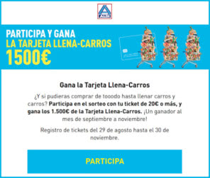 Sorteo Por Compra Aldi Carros Llenos Compra