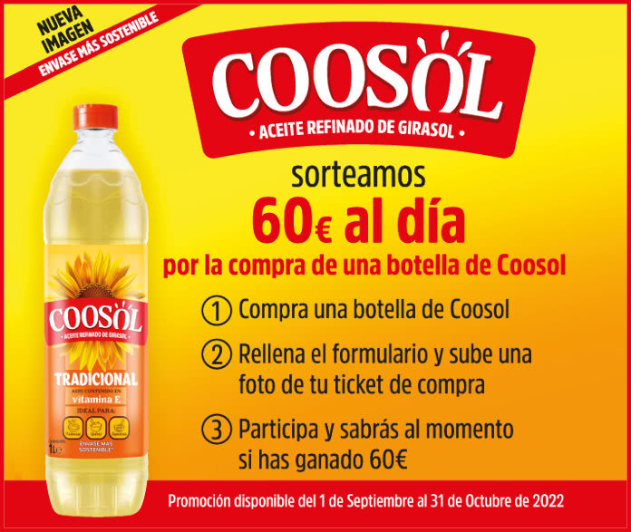 Sorteo Por Compra Coosol 60 Euros Diarios