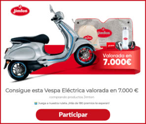 Sorteo Por Compra Jimten Vespa y 180 Premios
