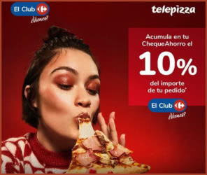 Descuento Carrefour Telepizza Cheque Ahorro 10%