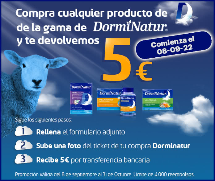 Reembolso Dorminatur 5 Euros Prelanzamiento