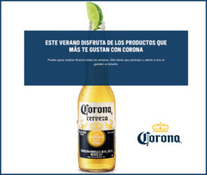 Sorteo Cerveza Corona 1 Tarjetas Regalo