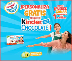 Sorteo Por Compra Kinder Bueno Cámaras y Packs personalizados