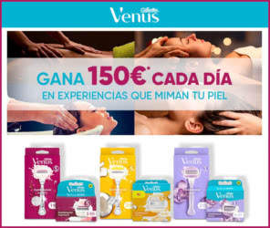 Sorteo Por Compra Venus Gillette 180 Premios 150 Euros