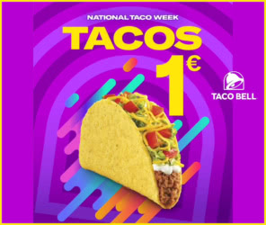 Descuento Taco Bell Tacos 1 Euro