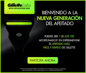 Sorteo Gillette 100 Gillette Labs