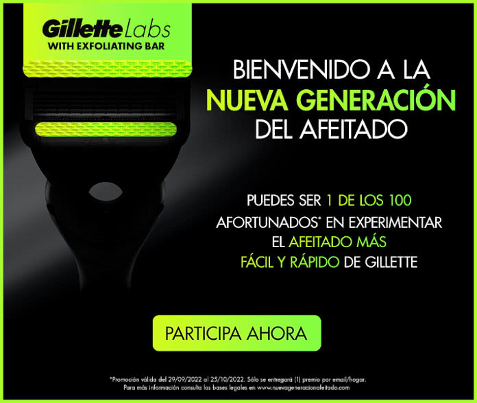 Sorteo Gillette 100 Gillette Labs