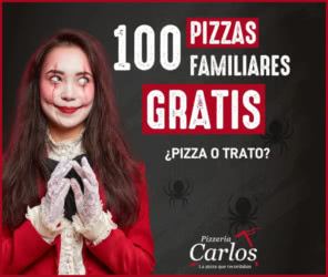 Sorteo Pizzerias Carlos 100 Pizzas Halloween