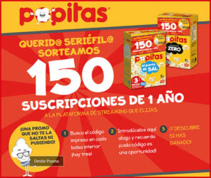 Sorteo Por Compra Popitas 150 Suscripciones Streaming