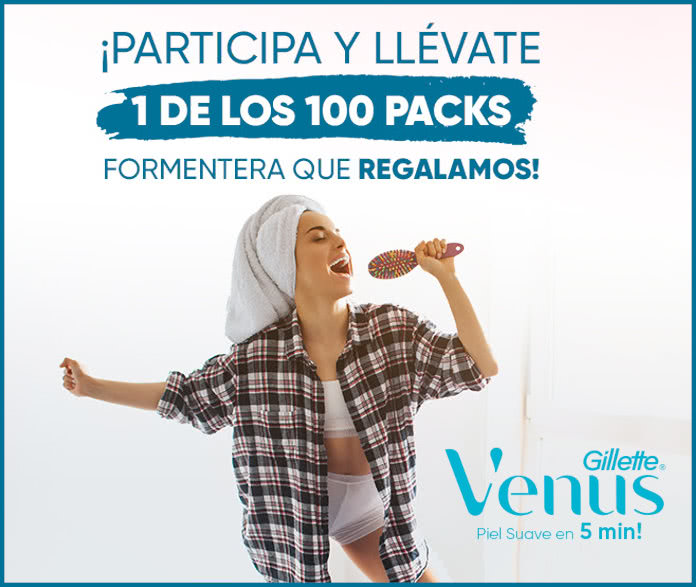 Sorteo Proximaati Gillette Venus 100 Packs Formentera