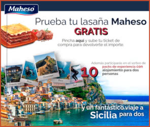 Prueba Gratis Maheso Lasaña y Sorteo Viaje
