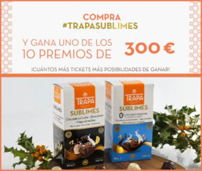 Sorteo Por Compra Chocolates Trapa 10 Premios 300 Euros