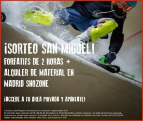 Sorteo San Miguel Premios Snozone