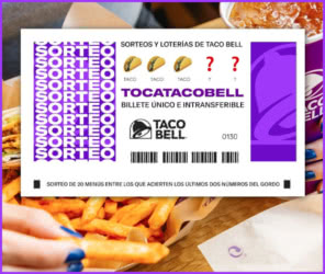 Sorteo Tacobell 20 Menus Loteria