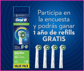 Sorteo Oral-B 5 Premios 12 Meses Recambios