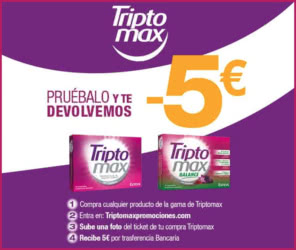 Reembolso Triptomax 5 Euros