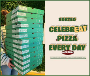 Sorteo Papa Johns 6 Premios 12 Pizzas