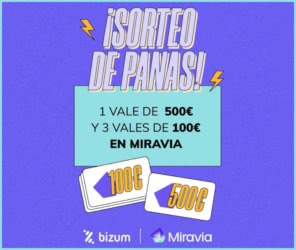 Sorteo Bizum Miravia 4 Vales Hasta 500 Euros