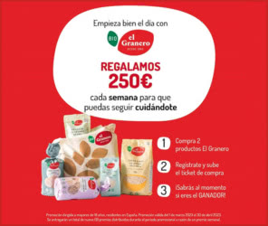 Sorteo Por Compra El Granero 250 Euros Semanales