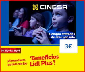 Cupones Descuento Lidl Cinesa 3 Euros