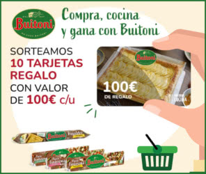 Sorteo Por Compra Buitoni 10 Tarjetas 100 Euros