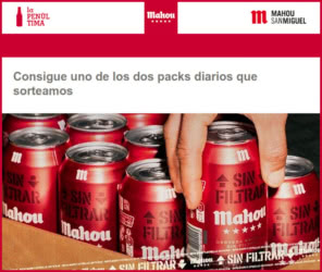 Sorteo Mahou Packs Diarios