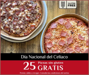 Sorteo Pizzerías Carlos 25 Pizzas Gluten Free