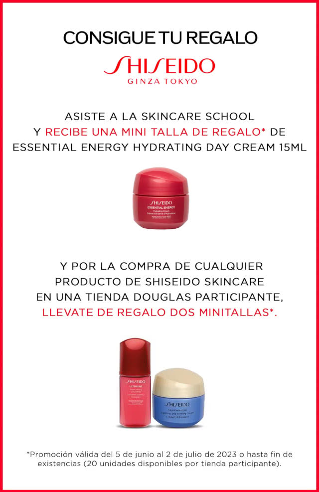 Muestras Gratis Douglas Shiseido Essential Hydrating