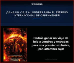 Sorteo Cinesa Viaje Londres Oppenheimer