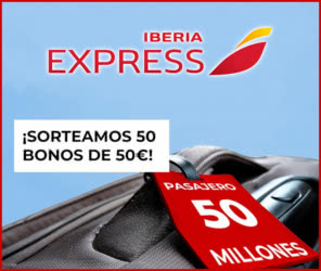 Sorteo Iberia Express 50 Bonos 50 Euros