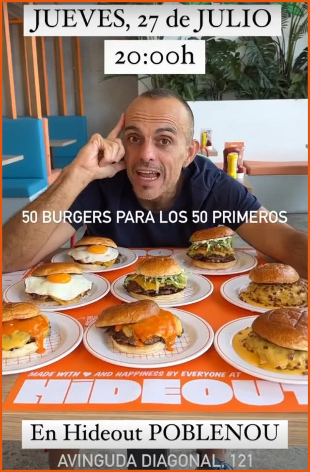 Gratis Hideout 50 Burgers Barcelona Diagonal 121
