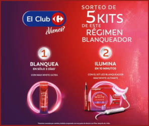 Sorteo Carrefour 5 Kits Colgate Blanqueadores