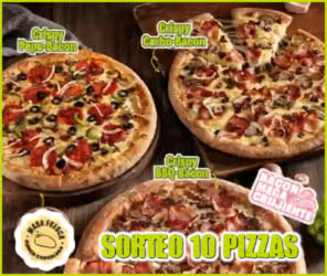 Sorteo Papa Johns 10 Pizzas Medianas