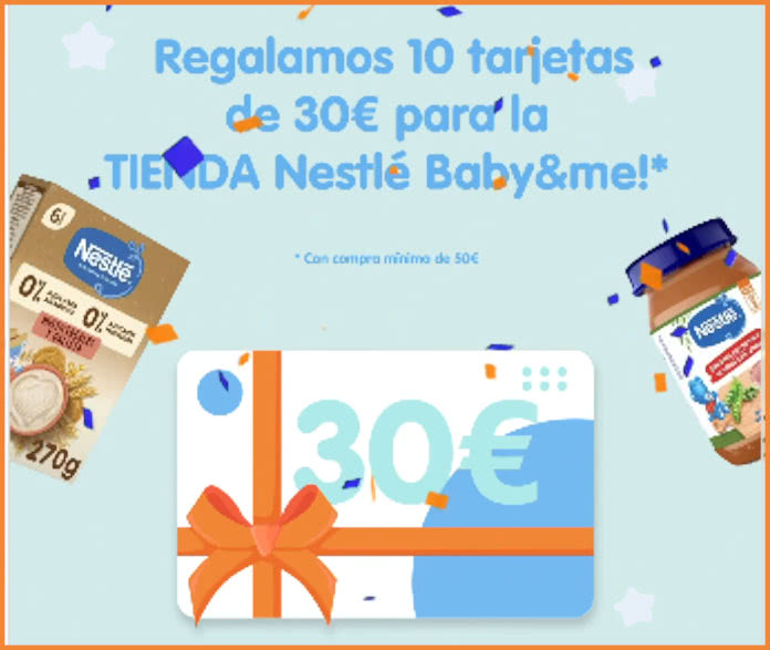 Sorteo Nestlé Bebé 10 Tarjetas 30 Euros