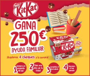 Sorteo Por Compra Kitkat Tarjetas 250 Euros
