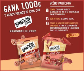 Sorteo Por Compra Snackin 2000 Euros