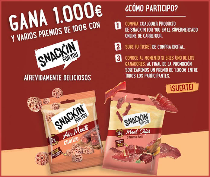 Sorteo Por Compra Snackin 2000 Euros