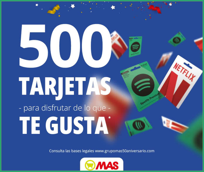 Sorteo Por Compra Supermercados Mas 500 Tarjetas