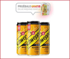 Gratis Samplia Schweppes Naranja Zero Septiembre 23