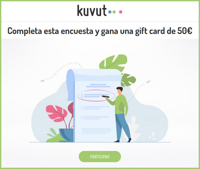 Sorteo Kuvut Tarjeta 50 Euros