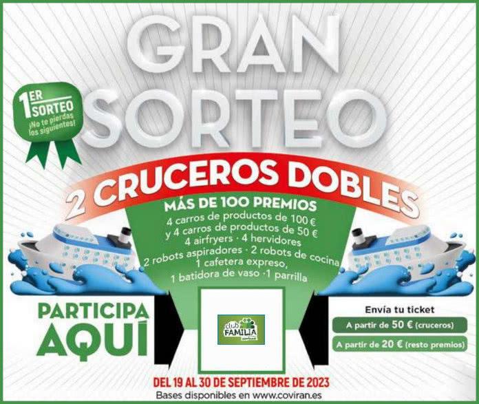 Sorteo Por Compra Coviran 2 Cruceros Dobles