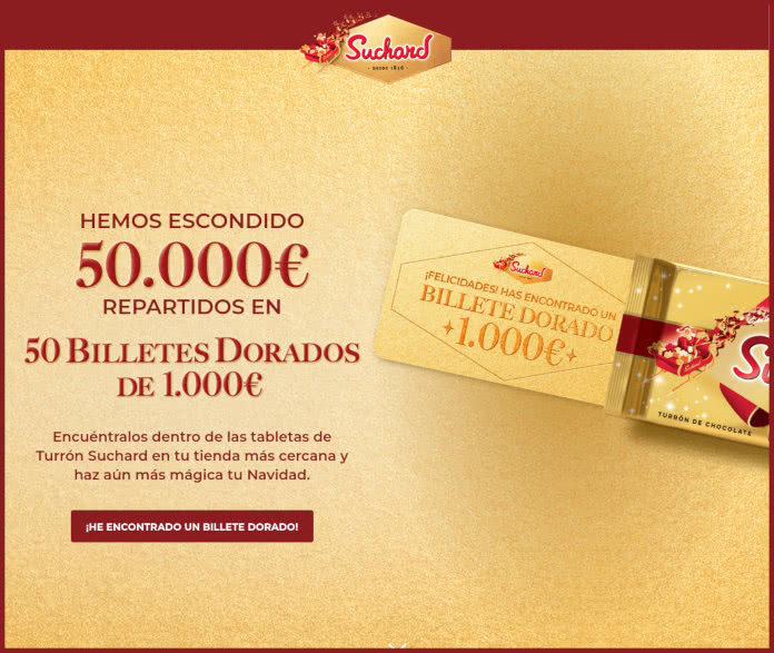 Sorteo Por Compra Suchard 50 Billetes 1000 Euros