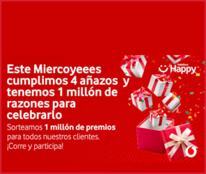 Sorteo Vodafone Miercoyes 4 Aniversario
