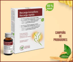 Tester Myapoteca Natura Recarga Inmediata