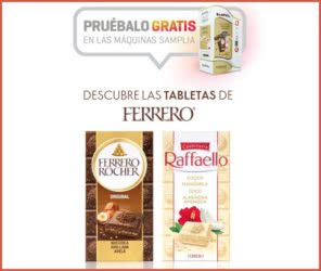 Gratis Samplia Tabletas Ferrero Rocher Raffaello