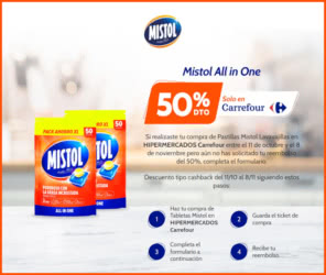 Reembolso Mistol All In One 50 Por Ciento